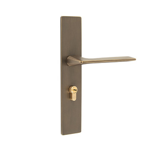 BR555-<span class=keywords><strong>106</strong></span> Poignées de porte à levier en laiton de luxe personnalisées, design moderne à <span class=keywords><strong>prix</strong></span> avantageux pour serrures de porte extérieures résidentielles, quincaillerie robuste - Product Image 1