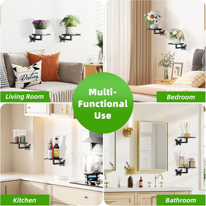 Estante de pared para plantas, soporte colgante para macetas, estante decorativo para interiores y balcones que ahorra espacio - Product Image 4