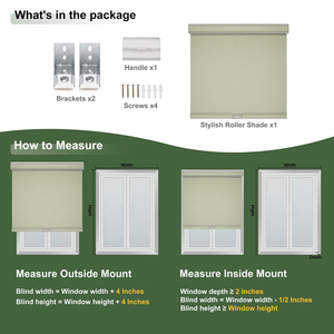 Zhenpin ม่านม้วนไร้สายแบบกันแสงยูวีมีเสถียรภาพ, ม่านม้วนในตัวสำหรับหน้าต่าง - Product Image 4