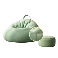 Sac de fèves en forme de goutte douce grand pouf de canapé paresseux pour adultes housse de pouf non remplie