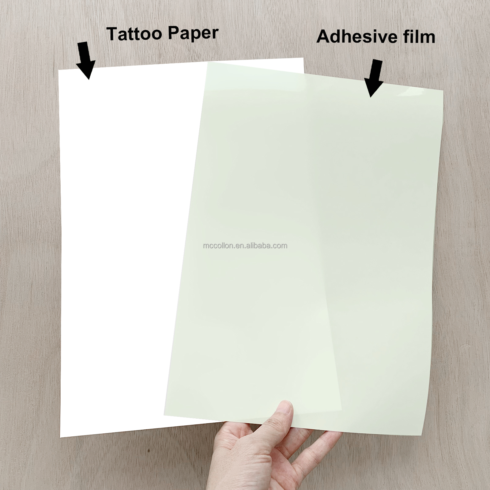 Papier de tatouage laser à film vert clair