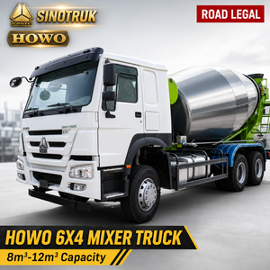 Sinotruk HOWO <span class=keywords><strong>รถ</strong></span>ผสมคอนกรีต6x4 10ล้อรถผสมซีเมนต์พร้อมปั๊มไฮดรอลิกสำหรับงานหนักสำหรับโครงการก่อสร้าง - Product Image 1