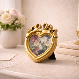 <span class=keywords><strong>Cornice</strong></span> Fotografica in Poliresina <span class=keywords><strong>Dorata</strong></span> Stile Barocco Personalizzata, Decorazione da Tavolo o Parete con Intagli Floreali Ornamentali, Logo Personalizzato OEM, Regalo di Lusso per Matrimoni e Casa - Product Image 5