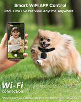 Collier caméra pour animaux de compagnie avec contrôle par application, caméra d'action portable avec Wi-Fi, caméra à clip magnétique pour chats, chiens et utilisation en extérieur