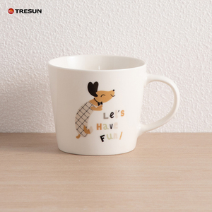 แก้วเซรามิกสีขาว TRESUN ขนาด 11 ออนซ์ สำหรับกาแฟ/ชา  แบบเคลือบพอร์ซเลนสำหรับงานซับลิเมชั่น  ใช้กับเครื่องล้างจานและไมโครเวฟได้ ได้รับมาตรฐาน CE/EU - Product Image 3