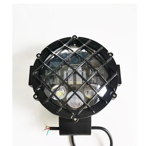 ไฟทำงานรถยนต์แบบ LED ขนาด 7 นิ้ว ทรงกลม ตัวเรือนอะลูมิเนียมอัลลอยด์ สำหรับไฟออฟโรด พร้อมฝาครอบตะแกรง สำหรับติดตั้งกับกันชนหน้ารถจี๊ปและรถบรรทุก - Product Image 1