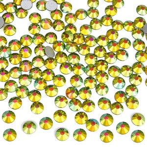 OLeeya Crysta Magic Olive Gems Non HotFix Rhinestone Flatback Glass Nail Rhinestones Diamond for Fabric DIY <b>Decorations</b> - Product Image 2
