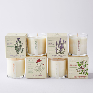 High quality Biodegradable plantable packaging box seed paper candle box printing logo customize