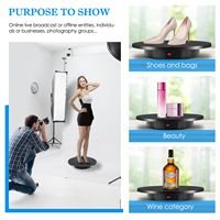 Plateau Tournant Rotatif Électrique de 60 cm de Diamètre, Charge de 100 kg, 360 Degrés, 110-240V, pour Présentation de Mannequins, avec Télécommande