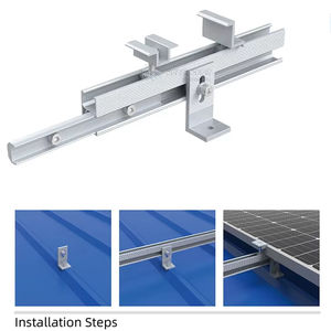 Système de montage de panneaux solaires sur toit, pince de fixation en L, boulon de suspension de 80 mm, support photovoltaïque pour toit en métal - Product Image 1