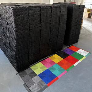 Baldosas de suelo de garaje entrelazadas coloridas modulares rígidas, alfombrillas de suelo de garaje de plástico Industrial para Taller de detalles de automóviles - Product Image 6