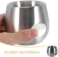 Mug à café et à lait en acier inoxydable 304, double paroi, épaissi, isolation thermique de 6 heures, usage commercial