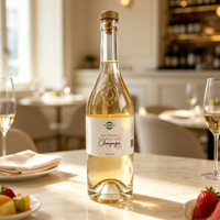 Étiquettes personnalisées pour bouteilles de vin, marque privée, fraise, pour jus, autocollant en rouleau, étiquette adhésive imperméable pour spiritueux, papier kraft