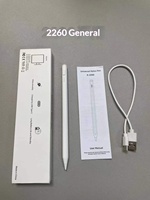 Stylet capacitif universel en métal 2260 2262 avec pointe de dessin et connecteur Type-C pour crayons et tablettes Android, charge magnétique