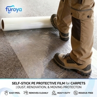 Rouleaux de film plastique HDPE souple de qualité industrielle pour la protection des tapis, la préservation, la rénovation et l'installation de revêtements de sol professionnels