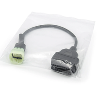 Dernier connecteur OBD2 6 broches pour moto Kawasaki/ktm Câble d'extension pour chariot de moto 6 broches à 16 broches OBD Auto Tools Moto