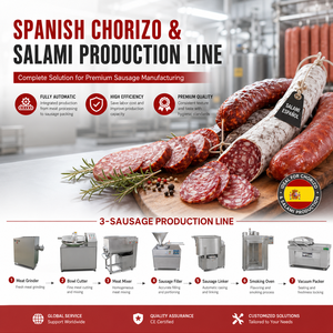 Ligne de traitement automatique des saucisses en acier inoxydable |   Équipement pour la production de saucisses : salami, <span class=keywords><strong>chorizo</strong></span>, saucisses de Francfort - Product Image 1