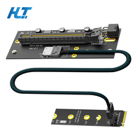 Câble d'extension PCI-E 4.0 16X Oculink SFF-8612/8611 M.2 NVME M-Key 2230-2280 PWR ATX 6PIN 6000MB/s pour ordinateur de bureau