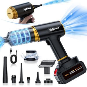 Aspiradora de Mano para Auto de Alta Potencia con Fuerte Succión, Batería de Litio Desmontable y <span class=keywords><strong>Motor</strong></span> sin Escobillas para Uso Doméstico - Product Image 3