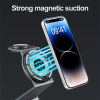 15W 3-in-1 Multifunktions-Ladestation Unterstützt Uhr Handy Kopfhörer mit Kabelloser Ladefunktion und Mobiler Stromversorgung