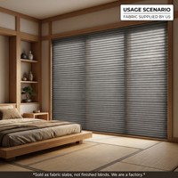 Tissu pour stores alvéolaires semi-occultants en non-tissé spunlace gris foncé imperméable de 16 mm sur mesure