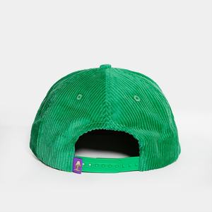 Gorras Personalizadas con Parche Bordado Verde sin Estructura, Gorras de 5 Paneles de Pana con Cierre a Presión - Product Image 6