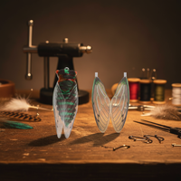 Ailes de mouches réalistes pré-coupées pour la pêche à la mouche, ailes d'insectes synthétiques, mouches de pierre, mouches de printemps, matériel de montage de leurres pour truites