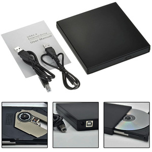 Lecteur optique externe USB 2.0 pour ordinateurs, <span class=keywords><strong>graveur</strong></span> de <span class=keywords><strong>DVD</strong></span> <span class=keywords><strong>avec</strong></span> capacités de lecture/écriture, lecteur de <span class=keywords><strong>CD</strong></span> portable, cache de 8 Mo, type plateau - Product Image 4