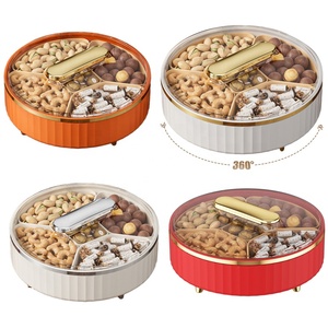 Nouveautés 2026 : Boîte de rangement pour friandises de Noël avec couvercle amovible, compartiments séparés, en plastique sans BPA, moulage par injection, durable - Product Image 1