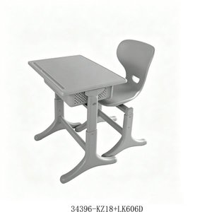 Escritorio y Silla Escolar de Altura Ajustable con Superficie Azul y Estructura Metálica para Niños, Modelo 34396-KZ18 - Product Image 3