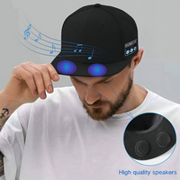 Casquette de baseball réglable avec logo brodé personnalisé, casque audio sans fil, casquette musicale intelligente style streetwear hip-hop pour enfants