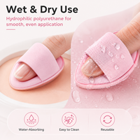 Esponja de Maquillaje Personalizada de Fábrica, Mini Esponja en Forma de Lágrima, Suave y Adhesiva, para Uso en Seco/Húmedo, para Corrector y Fijación