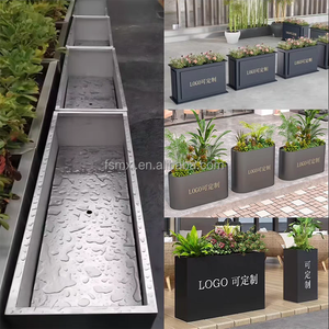 Fioriera in metallo in acciaio inox spazzolato lucido lucido 201J1 con rivestimento Color argento per strada - Product Image 5