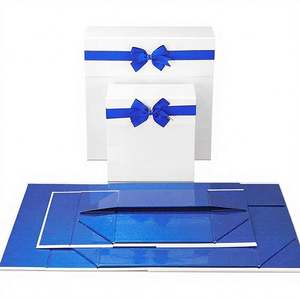 Caja de Regalo Cuadrada Plegable con Cuatro Esquinas en Forma de Arco, de Cartón Gris Reciclable, Sin Imanes, Sin Adhesivo de Doble Cara, Sin Plástico, con Protección UV - Product Image 2