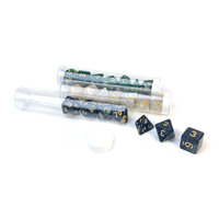 Ensemble de dés D&D/RPG D20 de haute qualité avec étiquettes personnalisées en vrac, noyau liquide et tube de rangement transparent en plastique