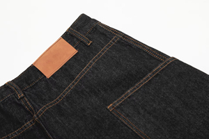 <span class=keywords><strong>Jean</strong></span> cargo streetwear ample avec broderie lettres, denim noir brut classique, <span class=keywords><strong>coupe</strong></span> incurvée, <span class=keywords><strong>jean</strong></span> oversize pour <span class=keywords><strong>homme</strong></span> avec grandes poches - Product Image 6