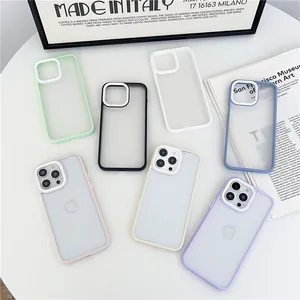 candy color bumper translucent white matte phone case for iphone 15 14 13 12 11 pro max x xr xs max 7 8 plus