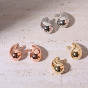 Pendientes de tuerca huecos simples de lujo ligeros de estilo francés para mujer espejo de acero inoxidable de moda con diseño geométrico - Product Image 2