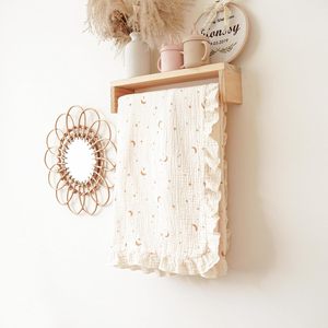 Coperta Professionale in Mussola di Cotone a 2 Strati con Motivo a <span class=keywords><strong>Stelle</strong></span> e Luna, Copertina Avvolgente - Product Image 3