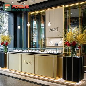 Minimalist Jewelry Retail Display System Tempered Glass Panel Brand Store Display Cabinet - Product Image 4