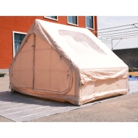 Tente de camping gonflable portable en maille 6.3 Kaki, double porte, grand hublot, Oxford 300D imperméable 3000mm, quatre saisons, pour famille 6-8 personnes