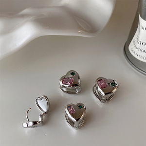 2025 New Model Heart-Shaped Star-Shaped Cubic Zirconia Luxury Ins Style Korean Trendy Cool <b>Hoop</b> <b>Earrings</b> <b>Fashionable</b> <b>Earrings</b> - Product Image 1