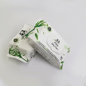 Lingettes humides jetables naturelles en bambou biodégradable écologique pour bébés pour l'essuyage d'allaitement de la peau de bébé - Product Image 4