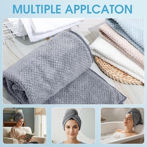 Asciugamano per Capelli Personalizzato con Logo, in Microfibra Morbida, Asciugatura Rapida, per Doccia, Salone di Bellezza, Viaggio, Regalo, con Fascia Elastica - Product Image 6