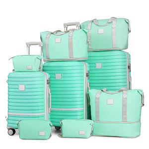 Ensemble <span class=keywords><strong>de</strong></span> bagages <span class=keywords><strong>de</strong></span> cabine 9 pièces du fabricant avec roulettes pivotantes, <span class=keywords><strong>valises</strong></span> rigides extensibles pour bagages <span class=keywords><strong>de</strong></span> voyage à roulettes - Product Image 4