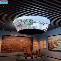 Modules souples led haute définition P2 2mm led rvb intérieur led affichage circulaire à 360 degrés pour la publicité