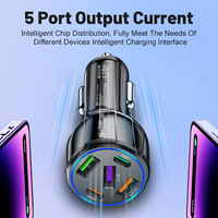 Pengisi Daya Mobil 3USB Quick Charge QC3.0 2 PD 30W Pengisi Daya Ponsel 3 Port 3.1A USB Pengisi Daya Mobil Cepat untuk iPhone Samsung