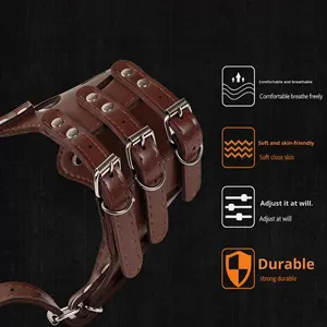 PU-Hundemaulkorb Anti-Bell-Maulkorb Großhandel Maulkorb für Hunde Zubehör für Hunde - Product Image 4