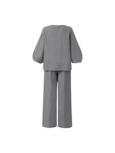 Traje Deportivo Casual de Manga Larga para Mujer, Talla Grande, Color Sólido, Holgado, para Primavera y Otoño, Venta al por Mayor - Product Image 5