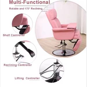 Sillas de Estilismo Reclinables Rosadas, Sillas Reclinables Económicas, Silla para Clientes de Salón de Uñas - Product Image 3